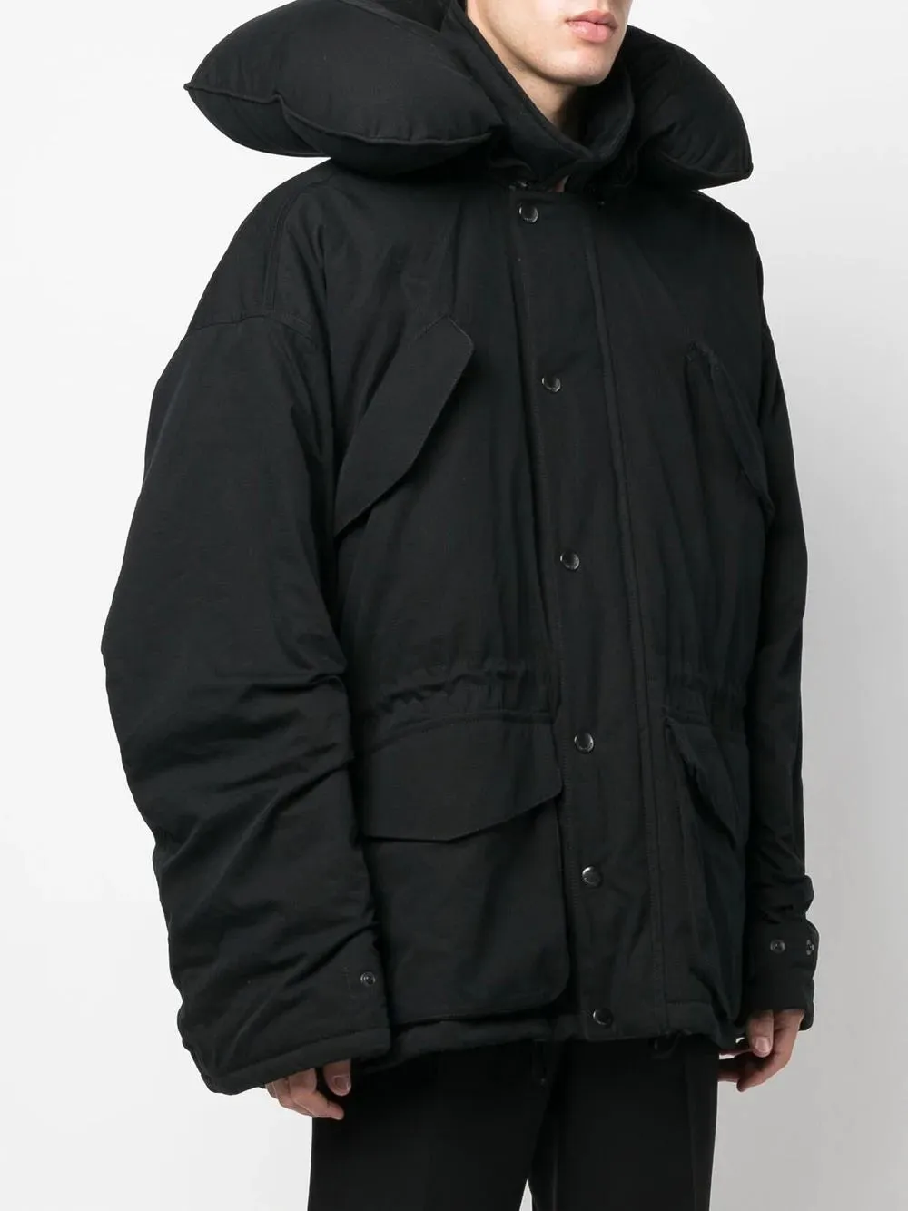 BALENCIAGA Travel Parka Jacket Black