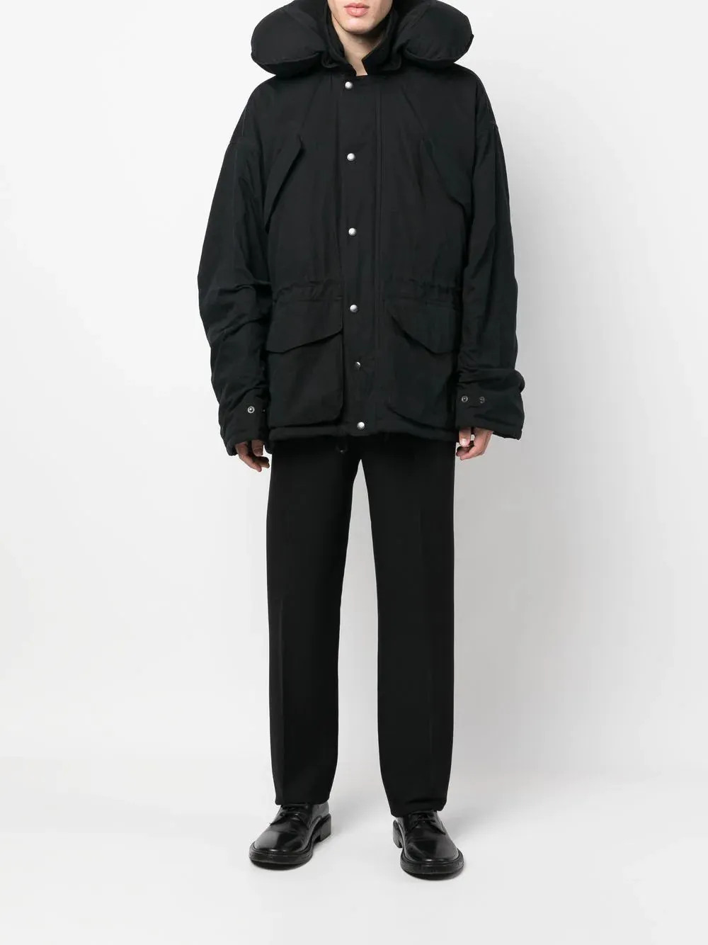 BALENCIAGA Travel Parka Jacket Black