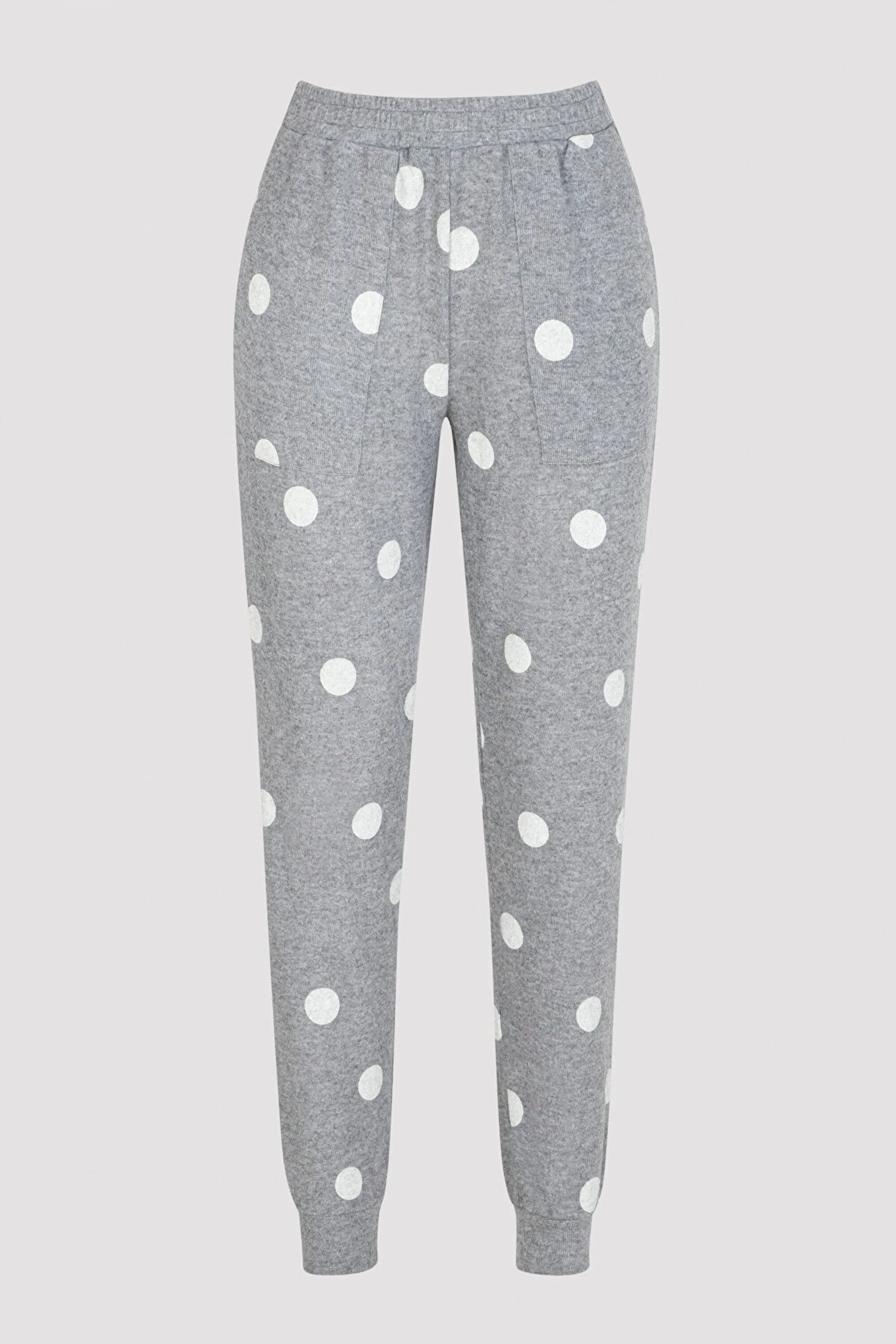 Grey Beanies Dotted Grey Cuff Thermal Pants