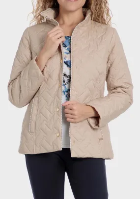 Padded parka jacket - Beige