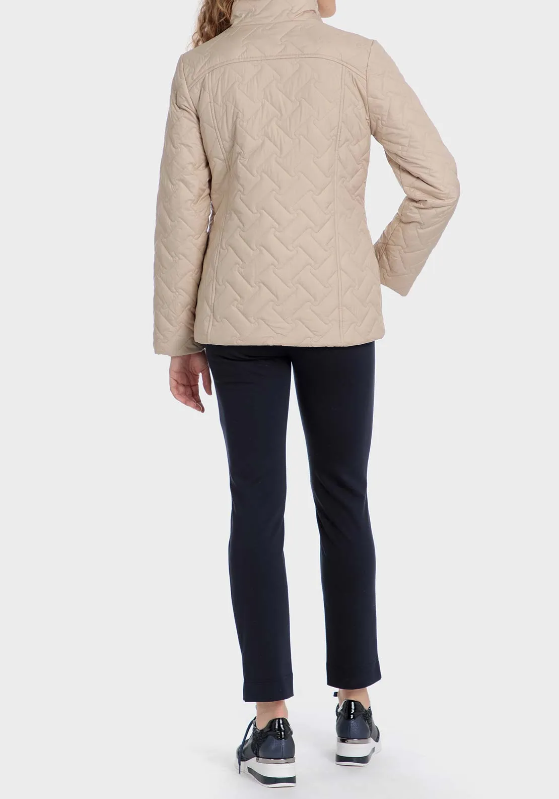 Padded parka jacket - Beige