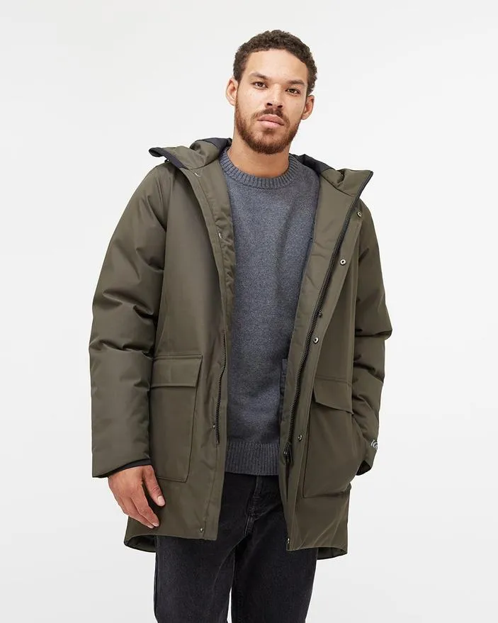 TENTREE Daily Parka - Black Olive Green