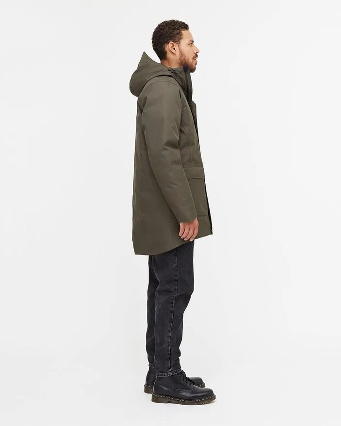 TENTREE Daily Parka - Black Olive Green