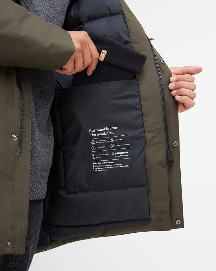 TENTREE Daily Parka - Black Olive Green
