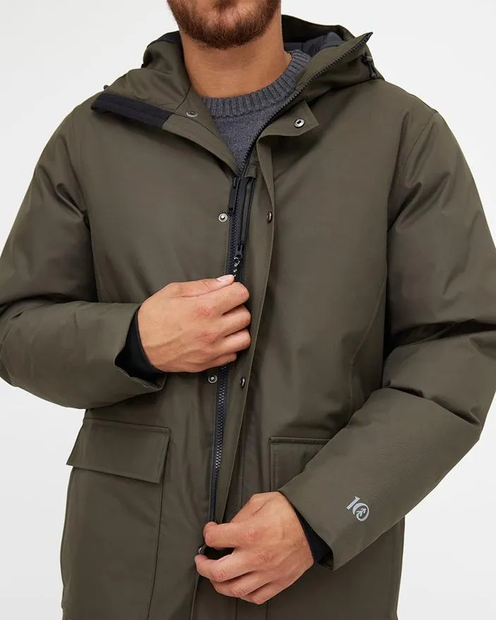 TENTREE Daily Parka - Black Olive Green