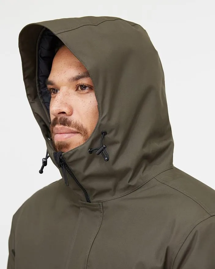 TENTREE Daily Parka - Black Olive Green