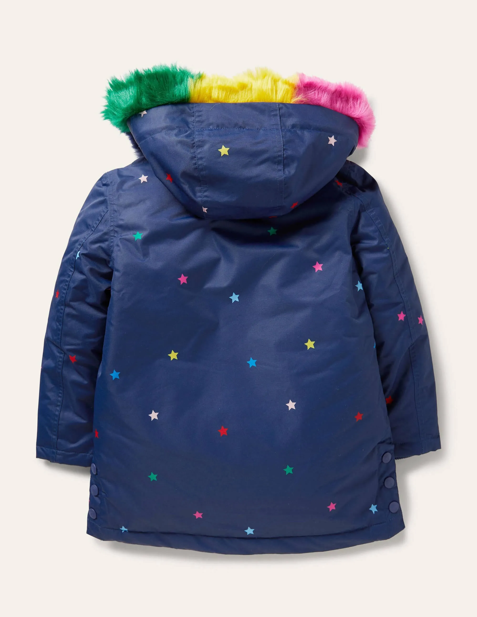 Waterproof 4-in-1 Parka-Navy Multi Stars